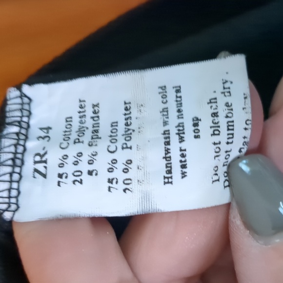 ZARGA* XL women's Long sleeve open shoulder distressed biker sweatshirt w/ - Picture 12 of 13